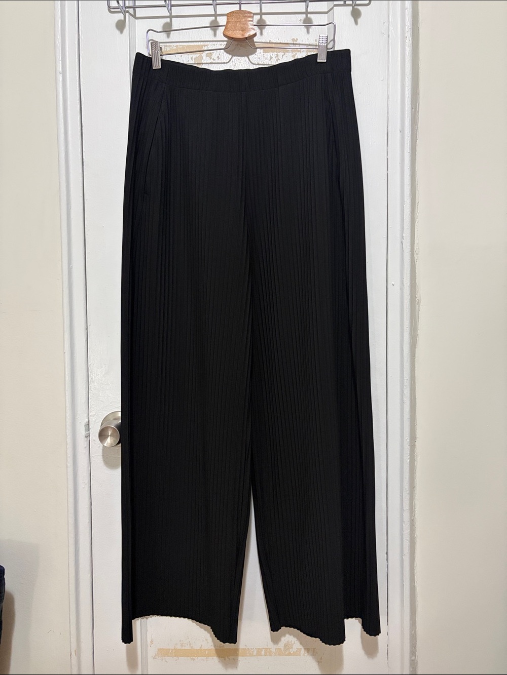 COS Black Pleated Wide-Leg Pants